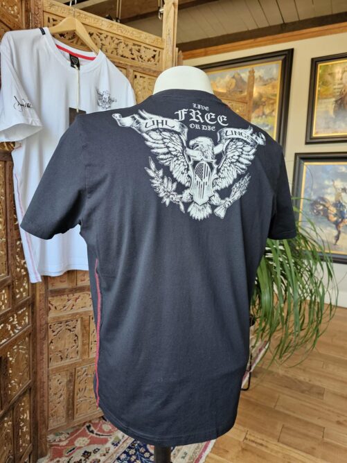 "LIVE FREE OR DIE" short sleeve t-shirt | white/black - Image 2