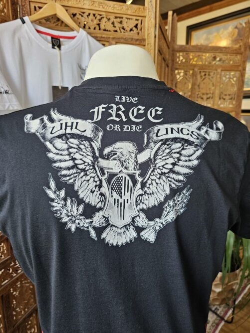"LIVE FREE OR DIE" short sleeve t-shirt | white/black