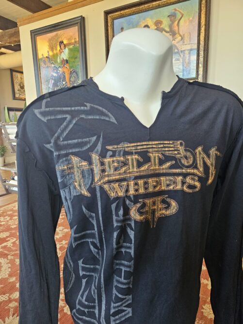 "HELL ON WHEELS' Long Sleeve T-shirt | Black - Image 2