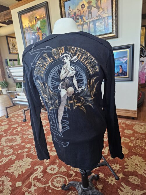 "HELL ON WHEELS' Long Sleeve T-shirt | Black - Image 3