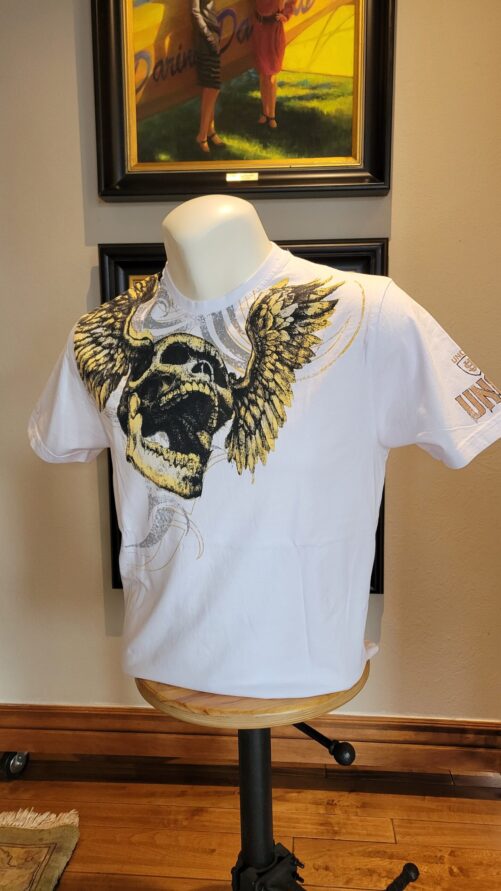 Sword & Winged Skull T-shirt | White