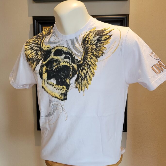 Sword & Winged Skull T-shirt | White